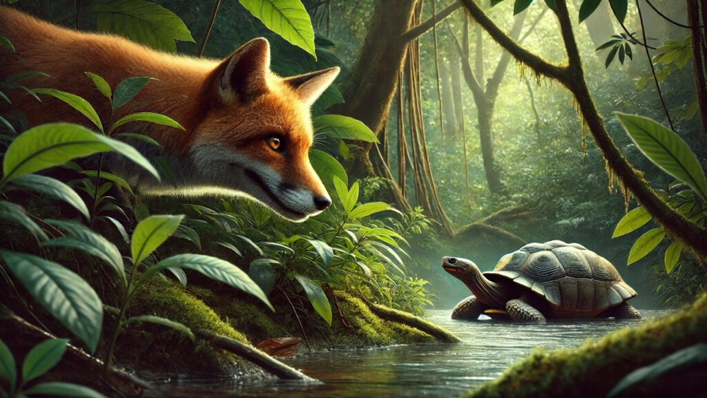 कछुआ और चालाक लोमड़ी, The Turtle and the Clever Fox Moral Story in Hindi