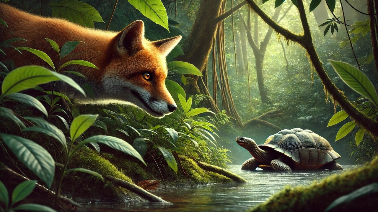 🐢कछुआ और चालाक लोमड़ी| The Turtle and the Clever Fox Moral Story in Hindi